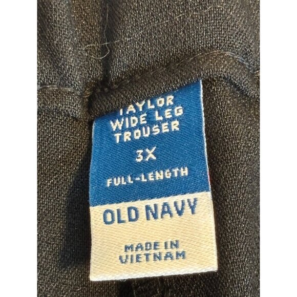 Old Navy Women's 3X Taylor Wide Leg Trousers Black Polyester Blend Pants NWT - Picture 3 of 8